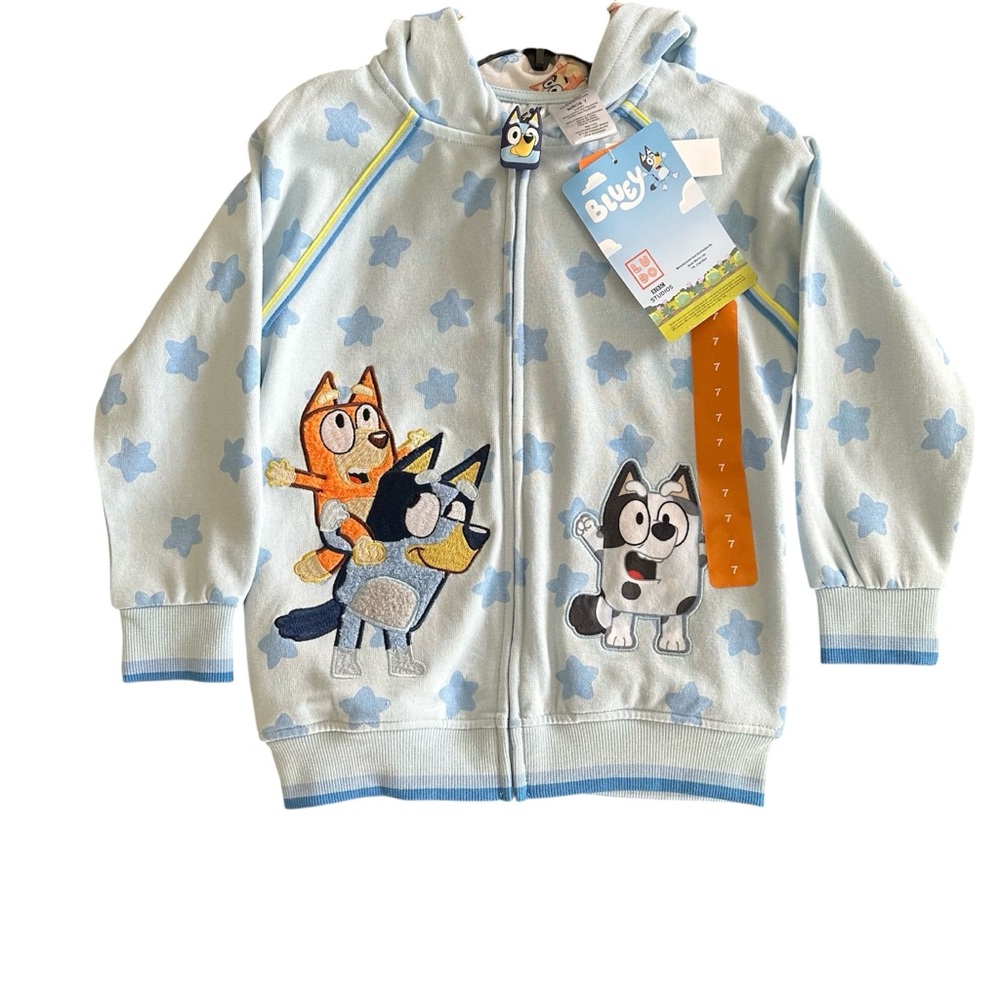 Bluey Kids' Blue Jacket Size 7 NWT